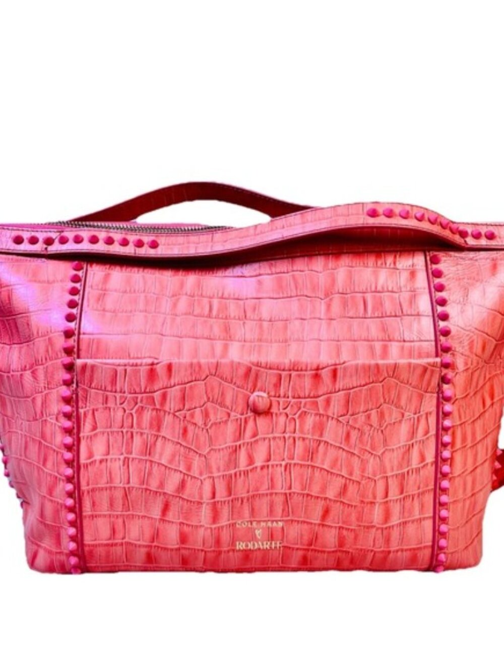 Like New Cole Haan Pink Bag with Spikes